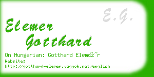 elemer gotthard business card